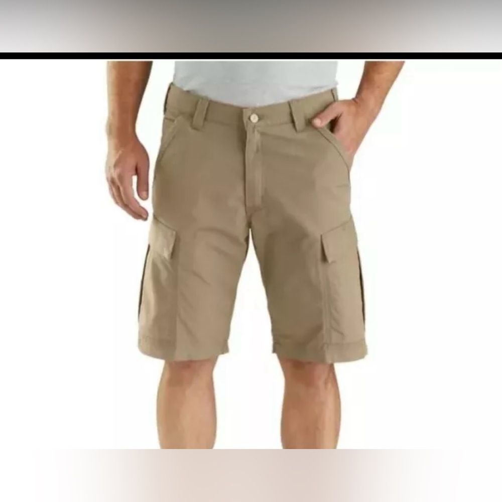 CARHARTT | Cargo Work Shorts Relaxed Fit MENS 46W KHAKI 11in Ripstop Force | NWT